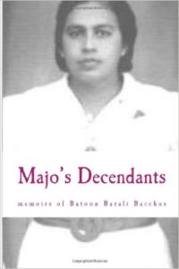 A book cover with an older woman in front of the words " majo 's descendants ".